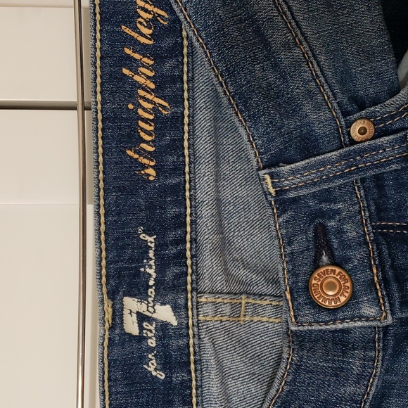 7 For all Mankind Women's Straight Leg Mid Rise Jeans Size 26 - Picture 13 of 14